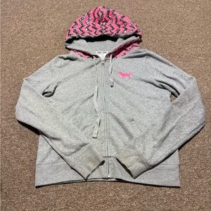 *Rare* Vintage Y2K Victoria’s Secret Pink Chevron Bling Zip Up Jacket